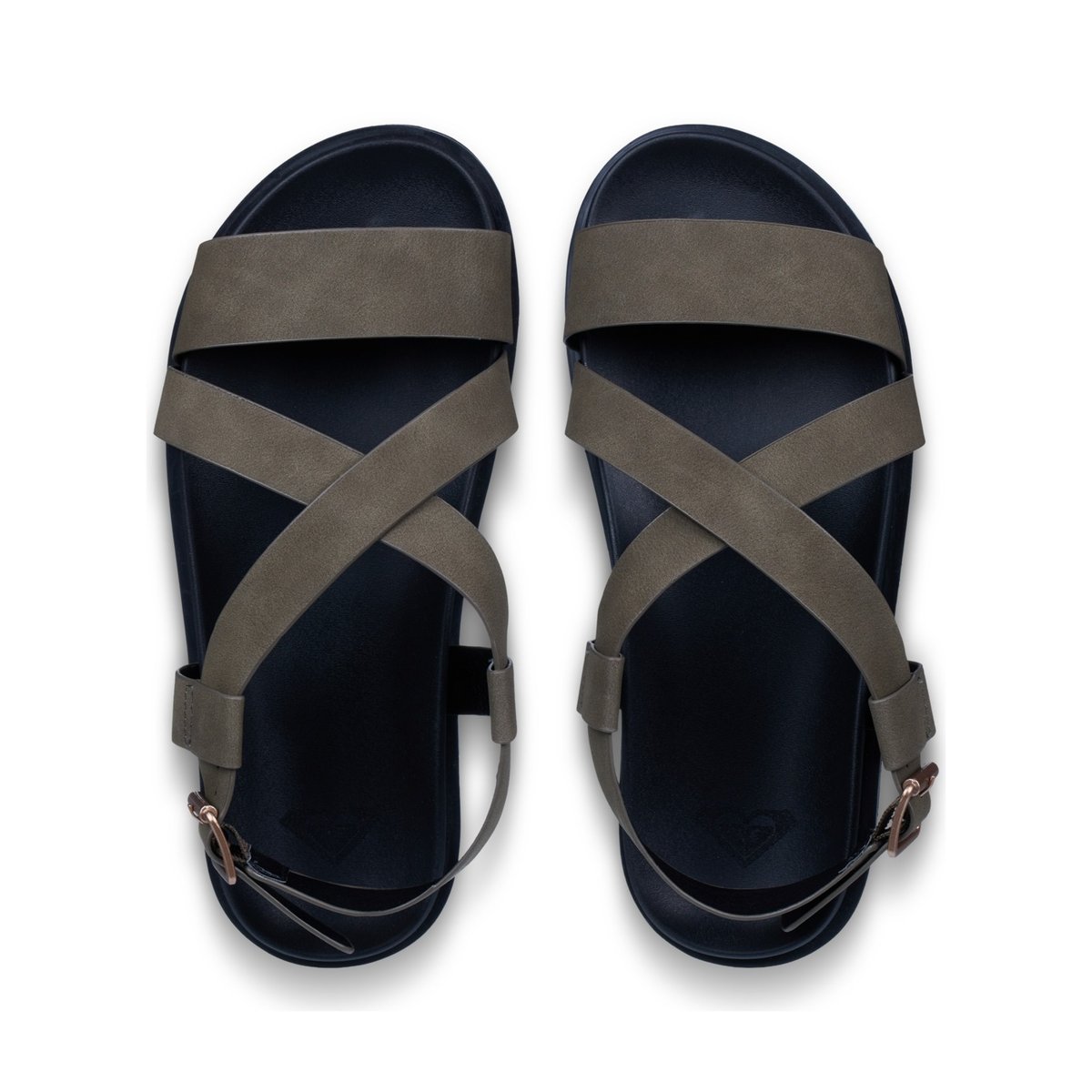 Sandales ZAHO CROSSED. vert oil green, ROXY