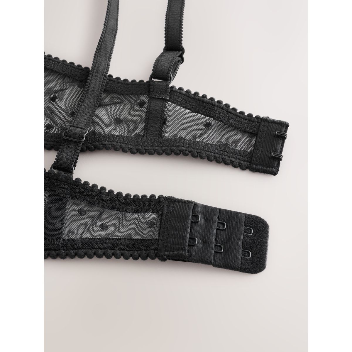 Soutien-gorge en mesh à pois noir, NEXT