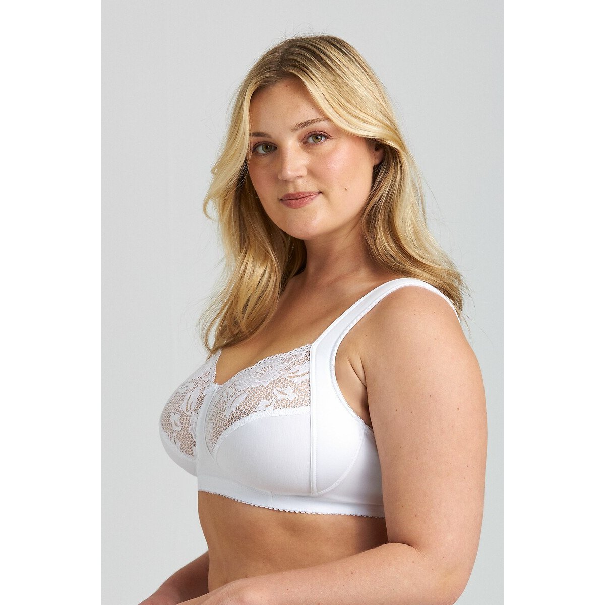Soutien sem armação, Lovely Lace branco, MISS MARY OF SWEDEN