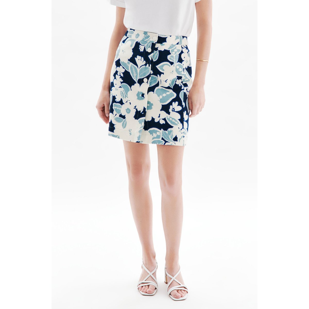Jupe courte droite JOKAN bleu clair, CAROLL