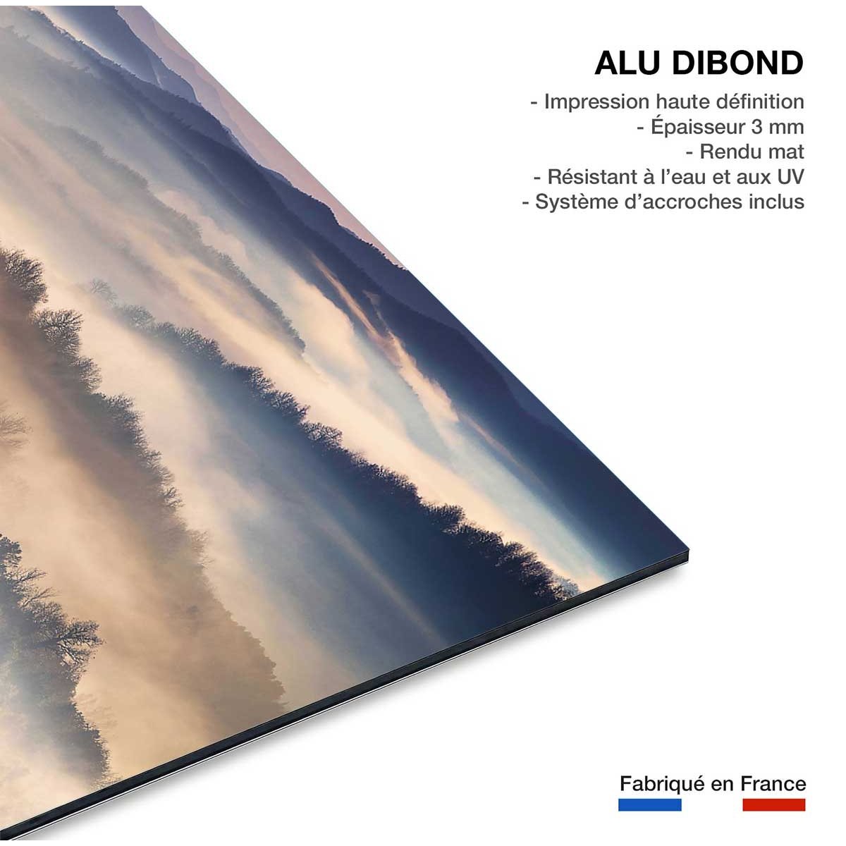 Tableau brume magique tableau alu dibond, HEXOA