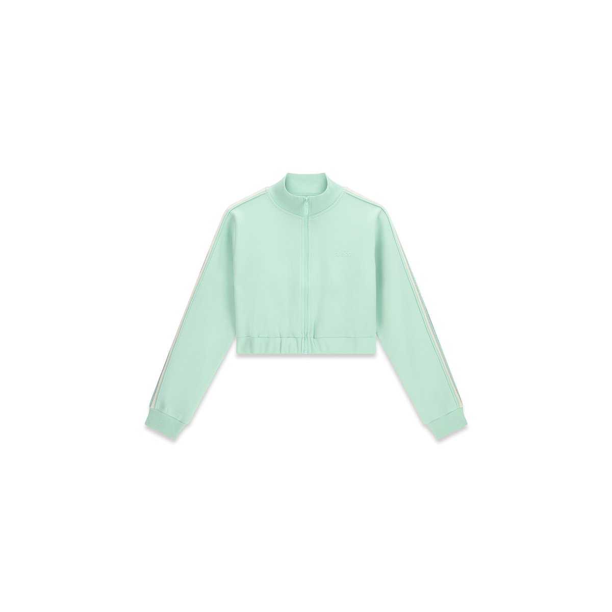 Sweatshirt Cropped À Col Montant vert, GUESS