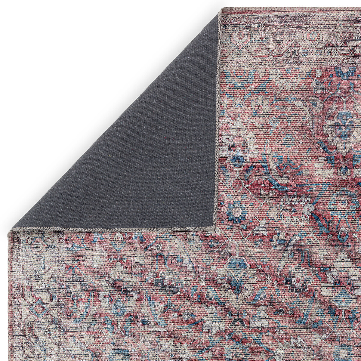 Floral Vintage Style Flatweave Rug red, ÉDITÉ