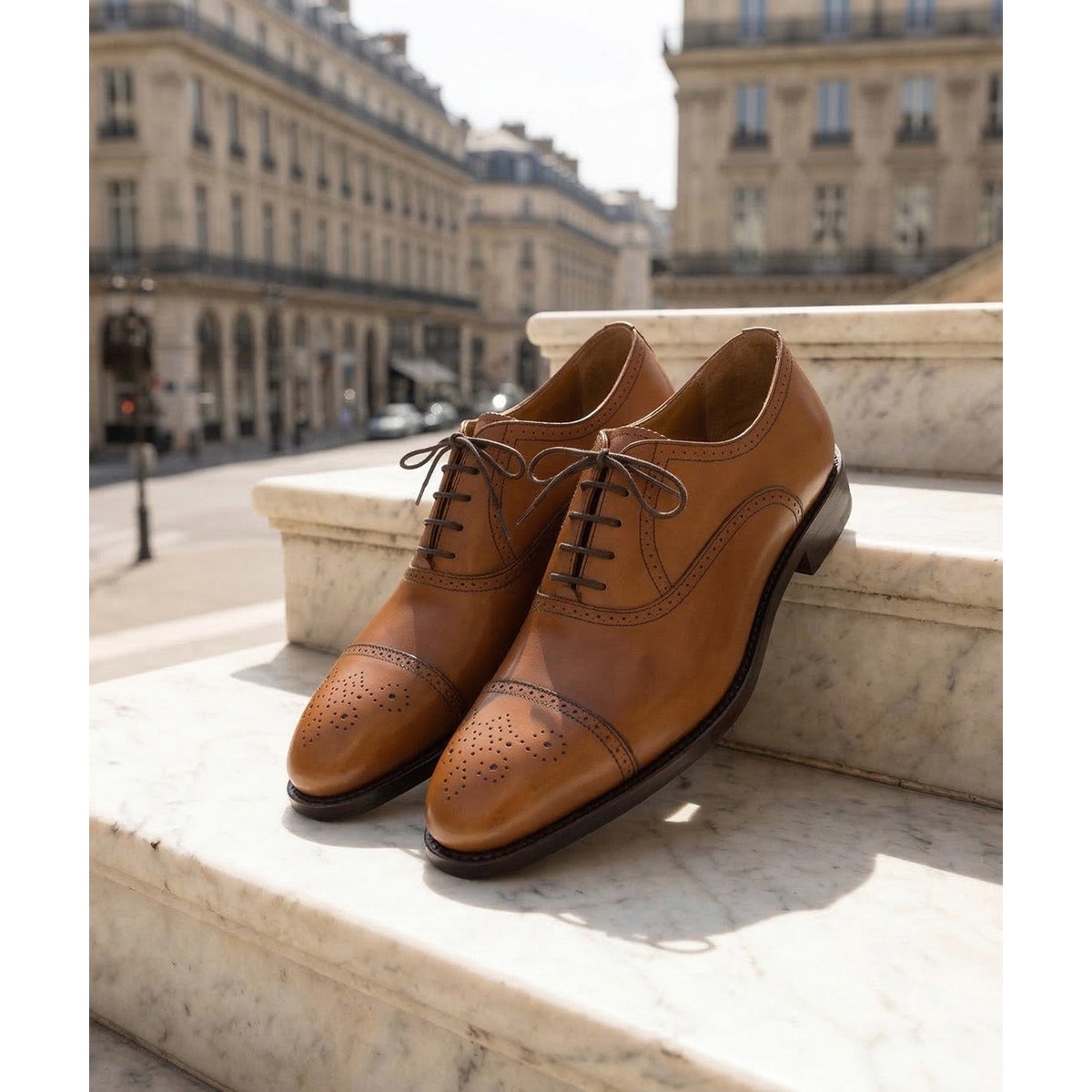 Richelieu cuir DIPLOMAT marron clair, FINSBURY