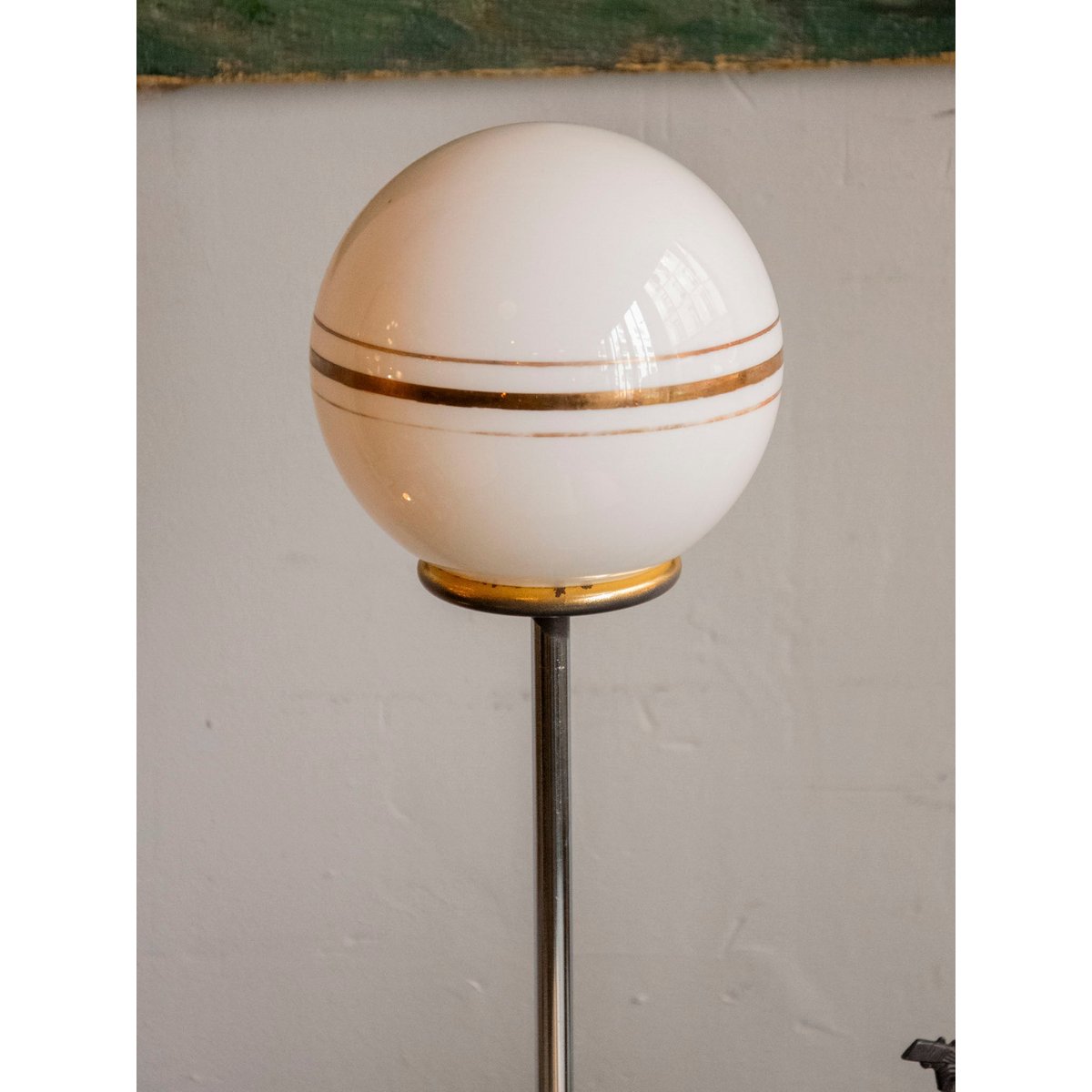 Lampe en marbre et métal sculpté Suzanne N°637 - Bon état noir, DEBONGOUT