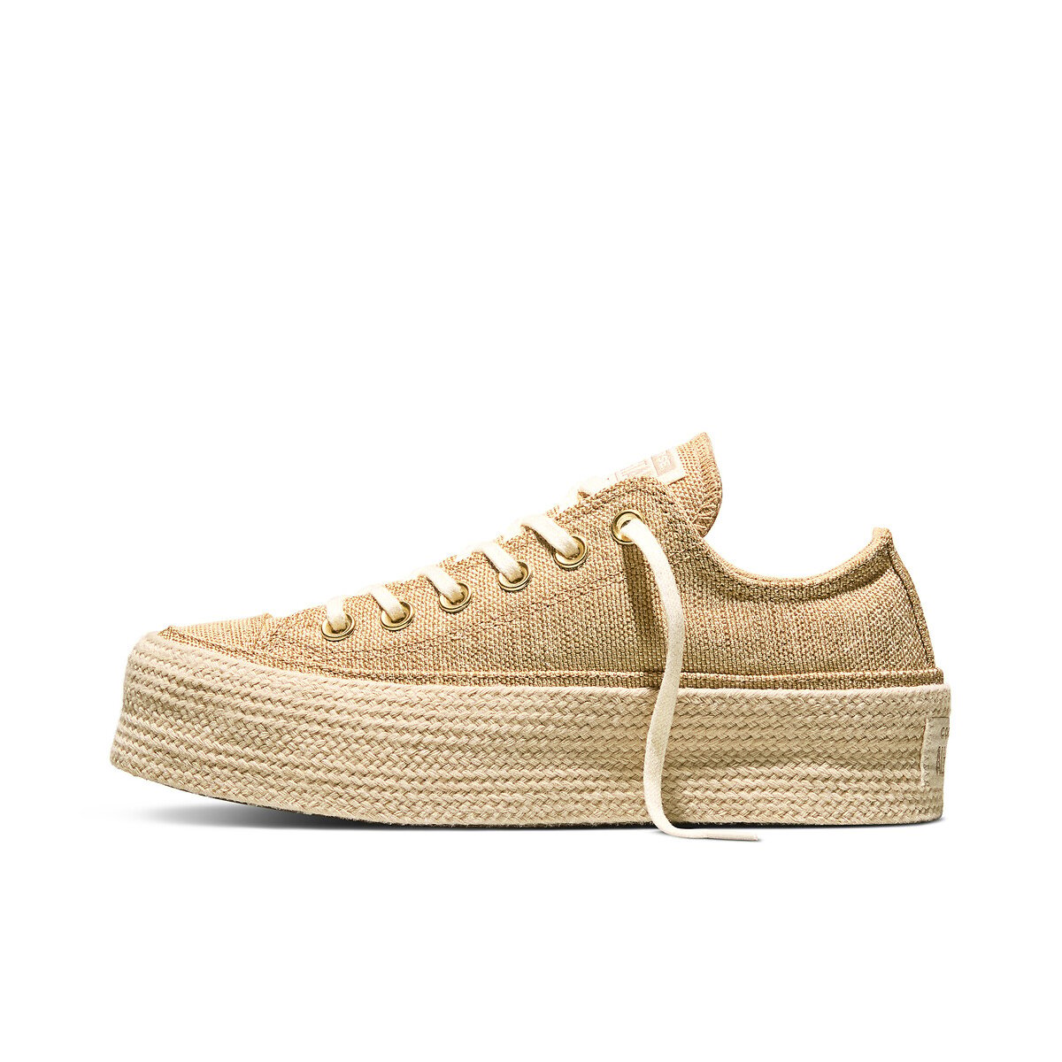 Baskets CHUCK TAYLOR ALL STAR LIFT ESPADRILLE CANVAS jaune doré, CONVERSE