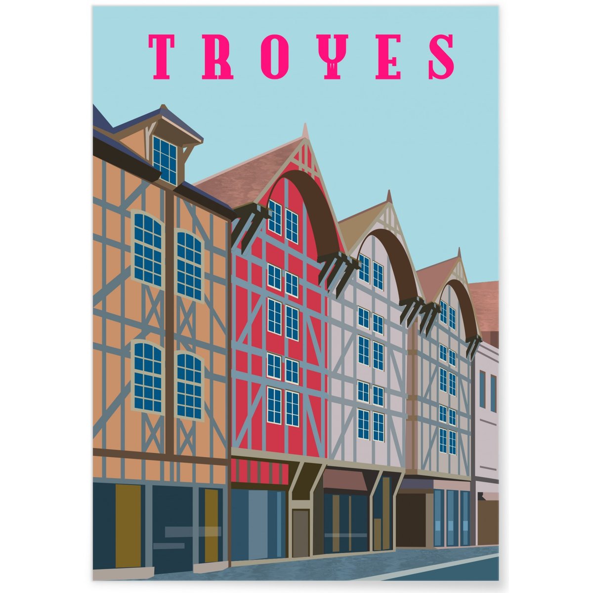 Affiche ville Troyes blanc, L'AFFICHERIE