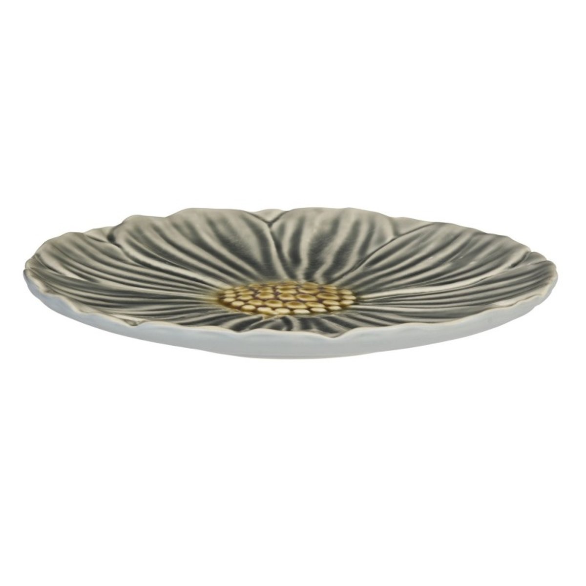 Assiette fleur grès vert, MADAM STOLTZ