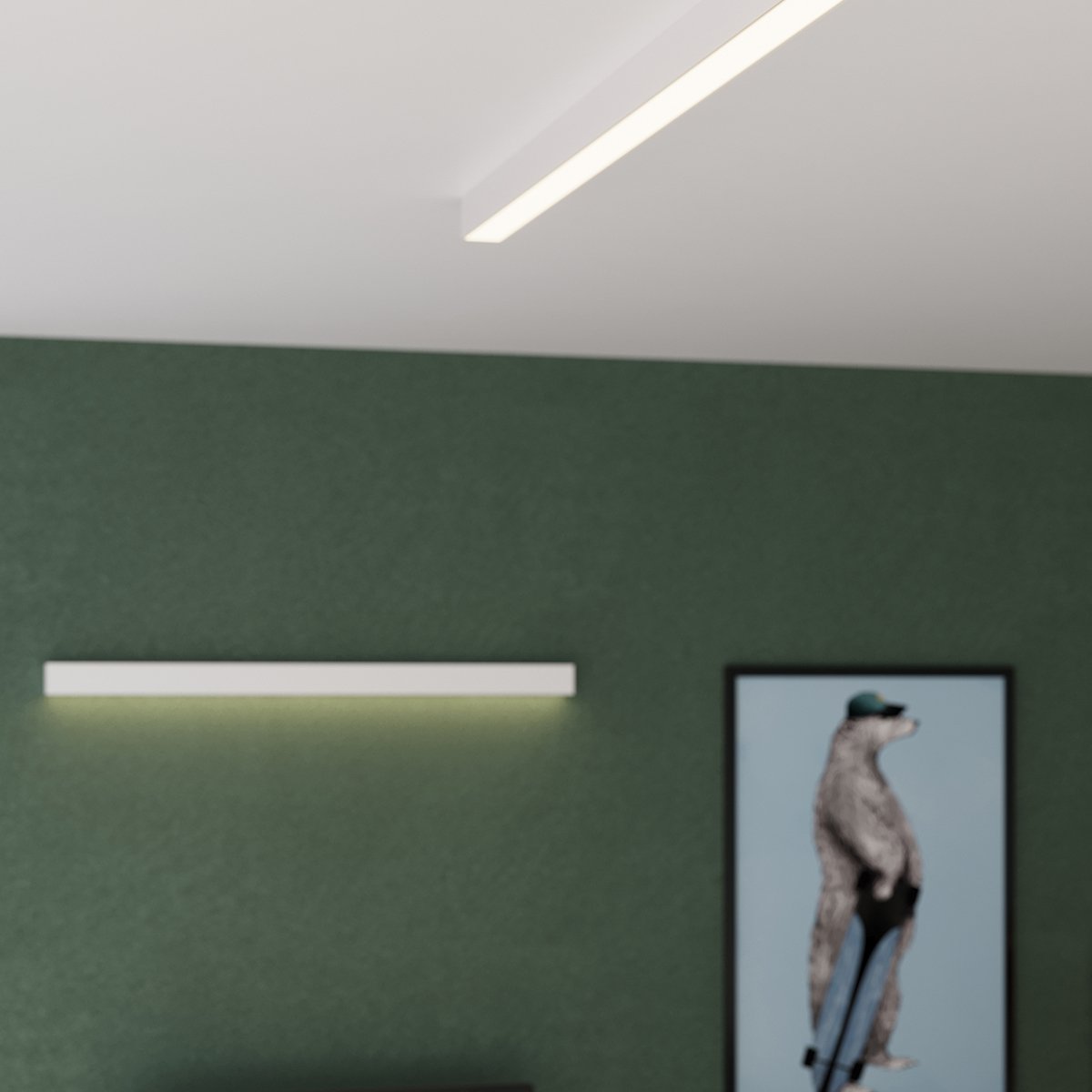 Applique murale Aluminium Blanc LED 1 Pinne blanc, EDEN
