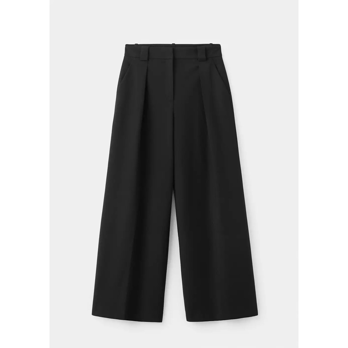 Pantalon de tailleur droit noir, MANGO