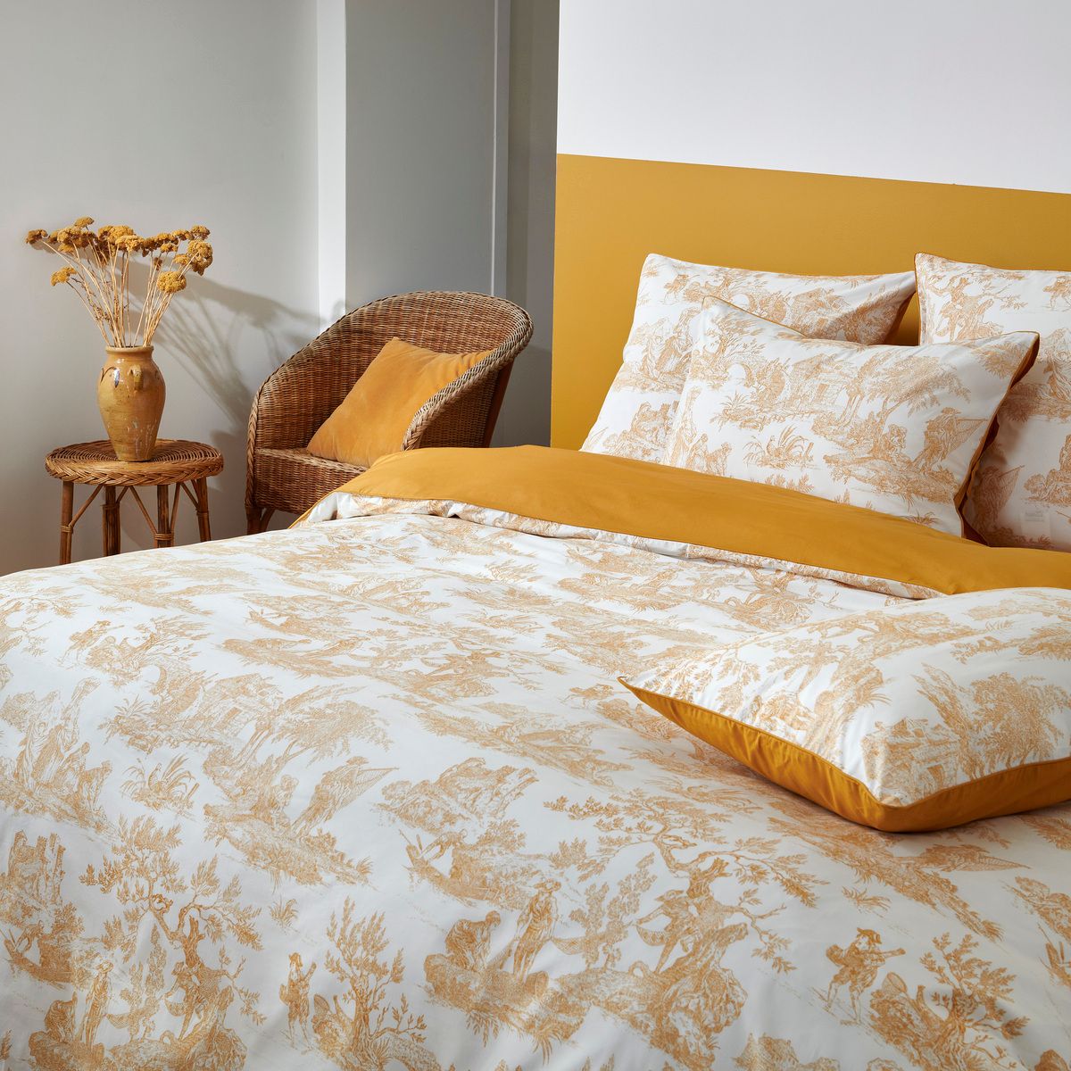 Taie D'oreiller Rêve En Or Percale De Coton - REVE EN OR motifs, TRADITION DES VOSGES