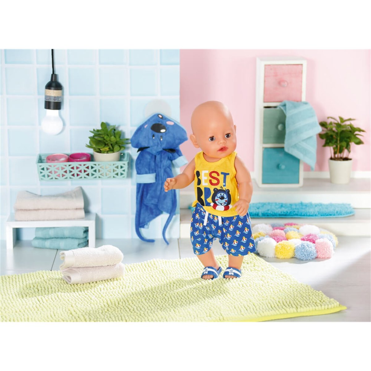 Baby born Bath Deluxe Peignoir 43 cm bleu, ZAPF CREATION