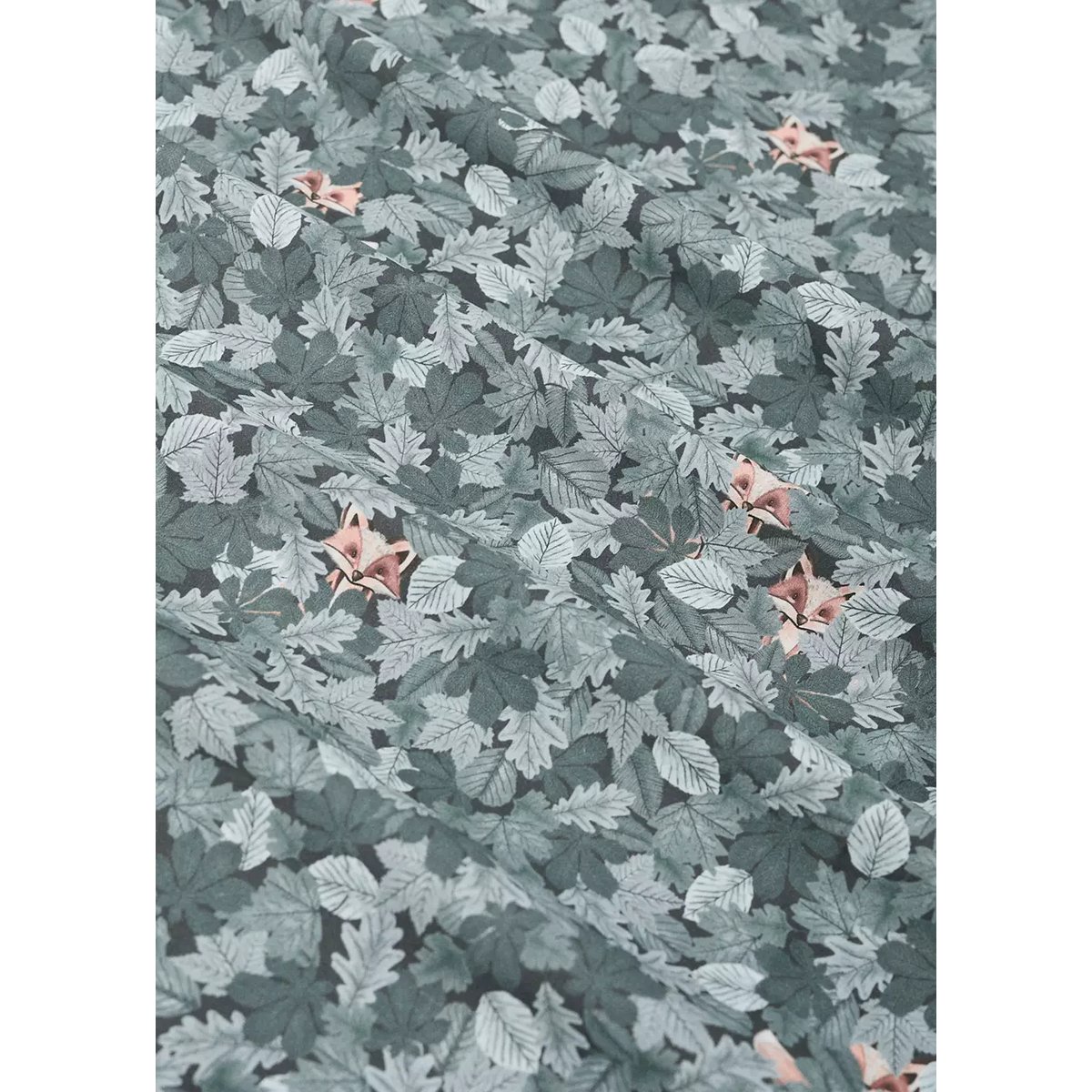 Housse de couette percale de coton 100x120 cm vert pastel, MANGO HOME