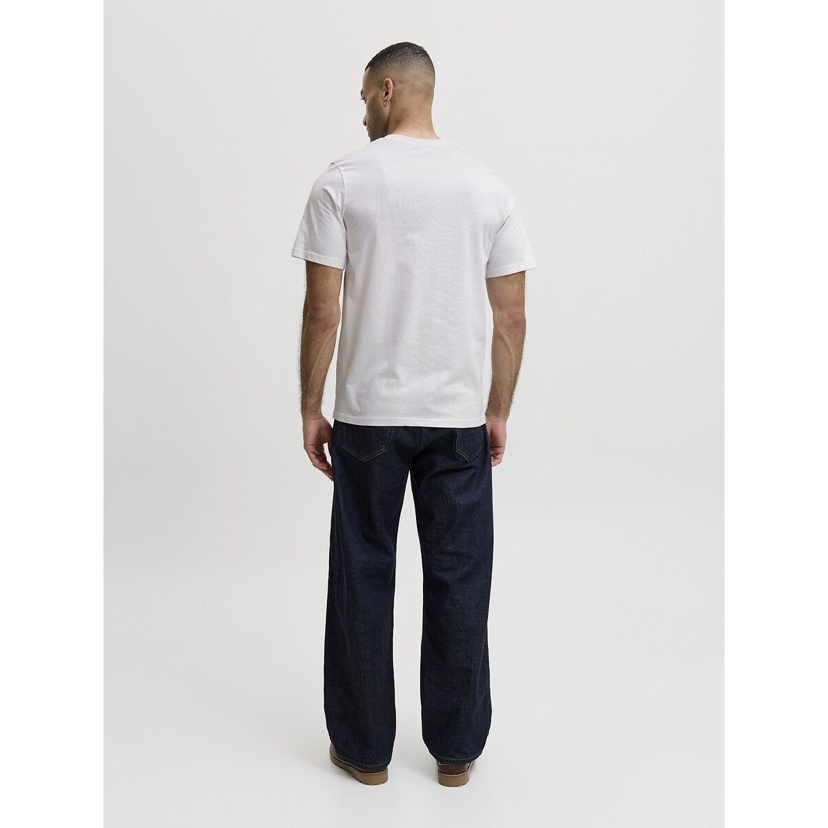 T-shirt manches courtes, col rond, Munk blanc, JACK & JONES