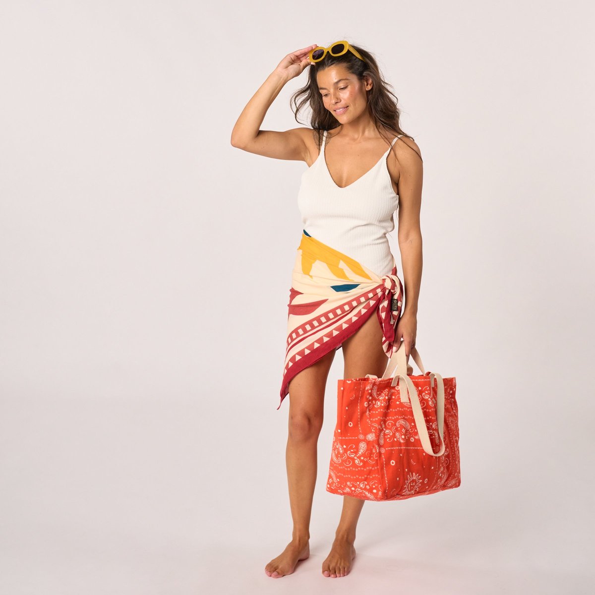 Sac cabas en coton biologique orange, BILLYBELT