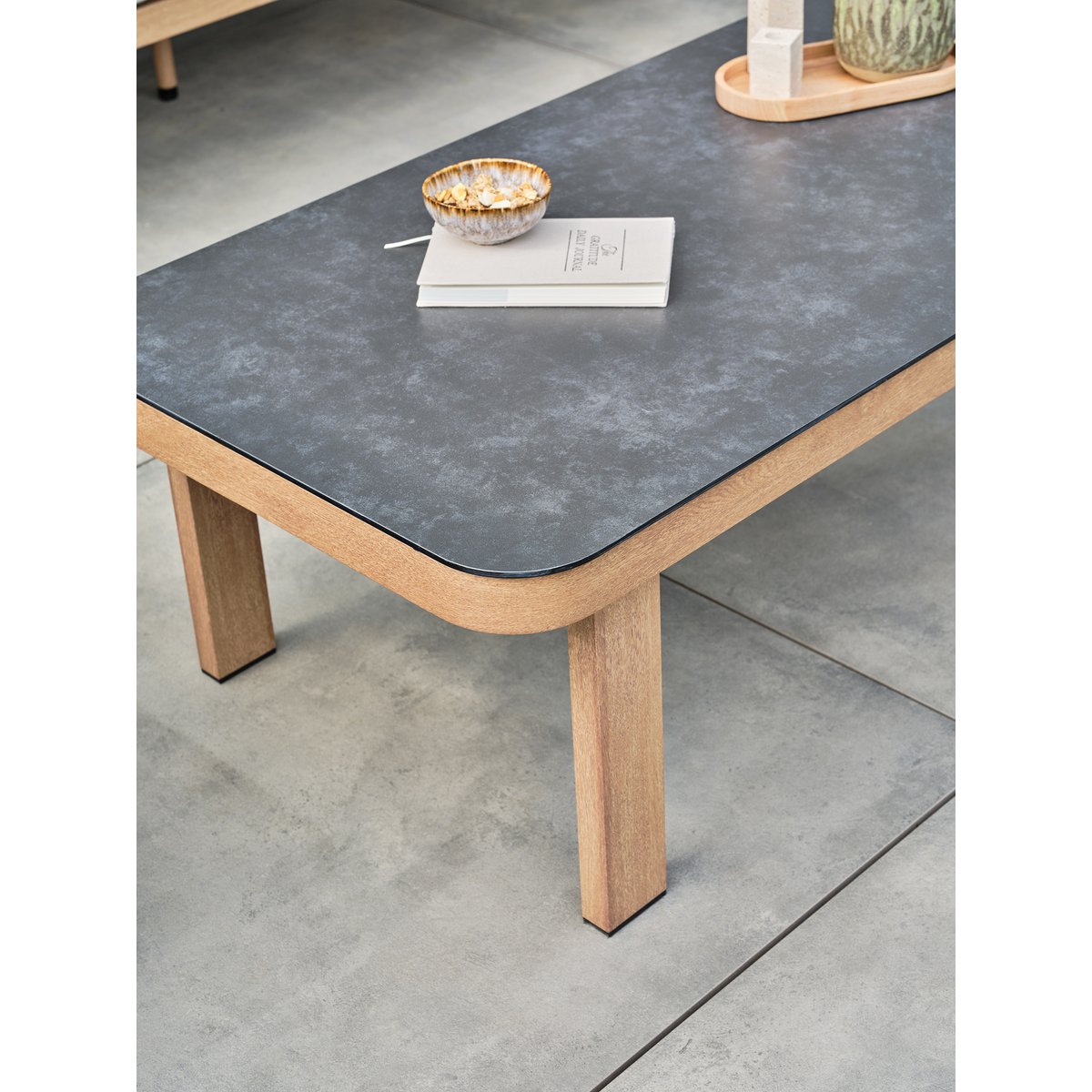 Salon de jardin bas 5 places - JESPAR marron, REMARQUABLE