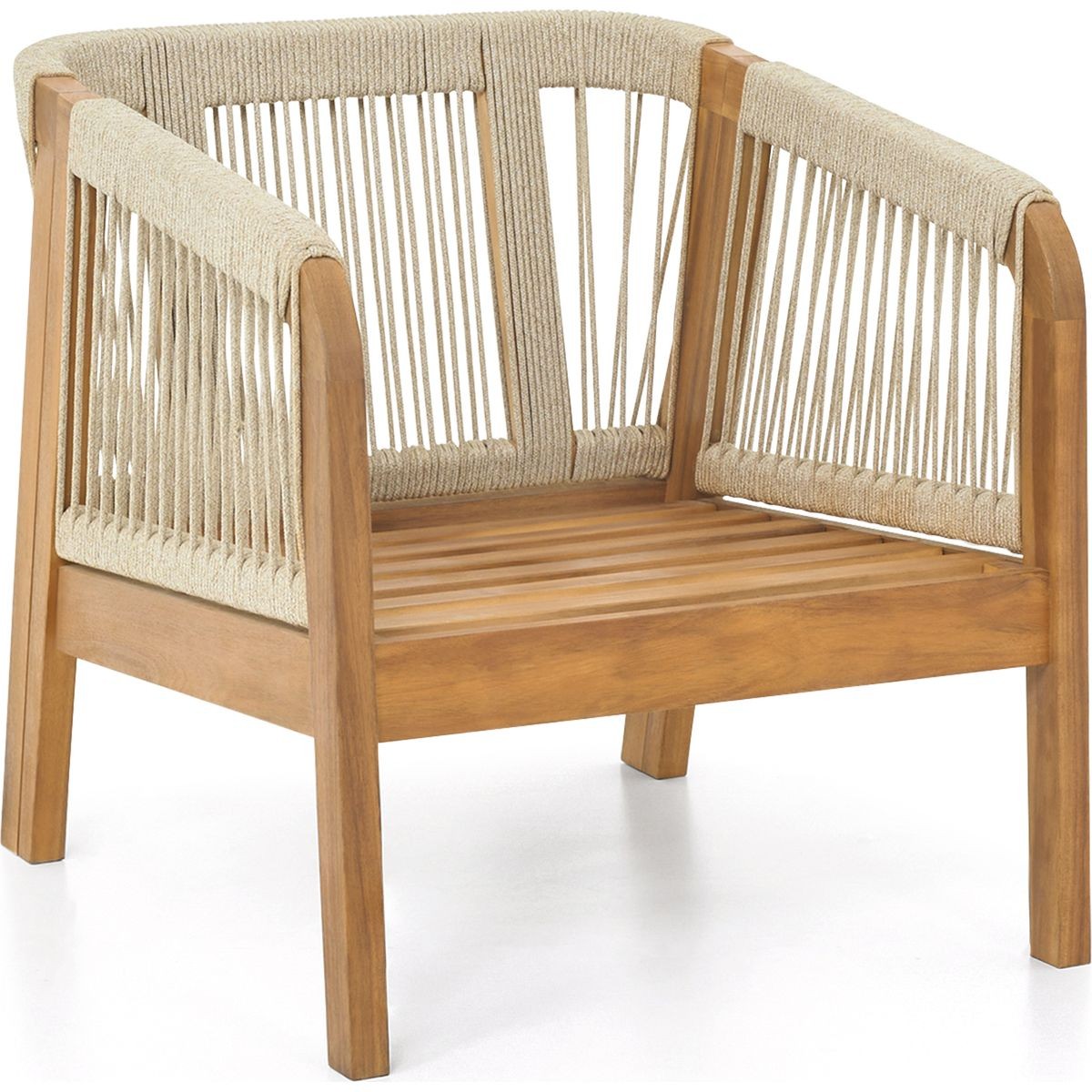 Lot de 2 fauteuils de jardin en bois FSC - SYMI gris chiné, HOMIFAB