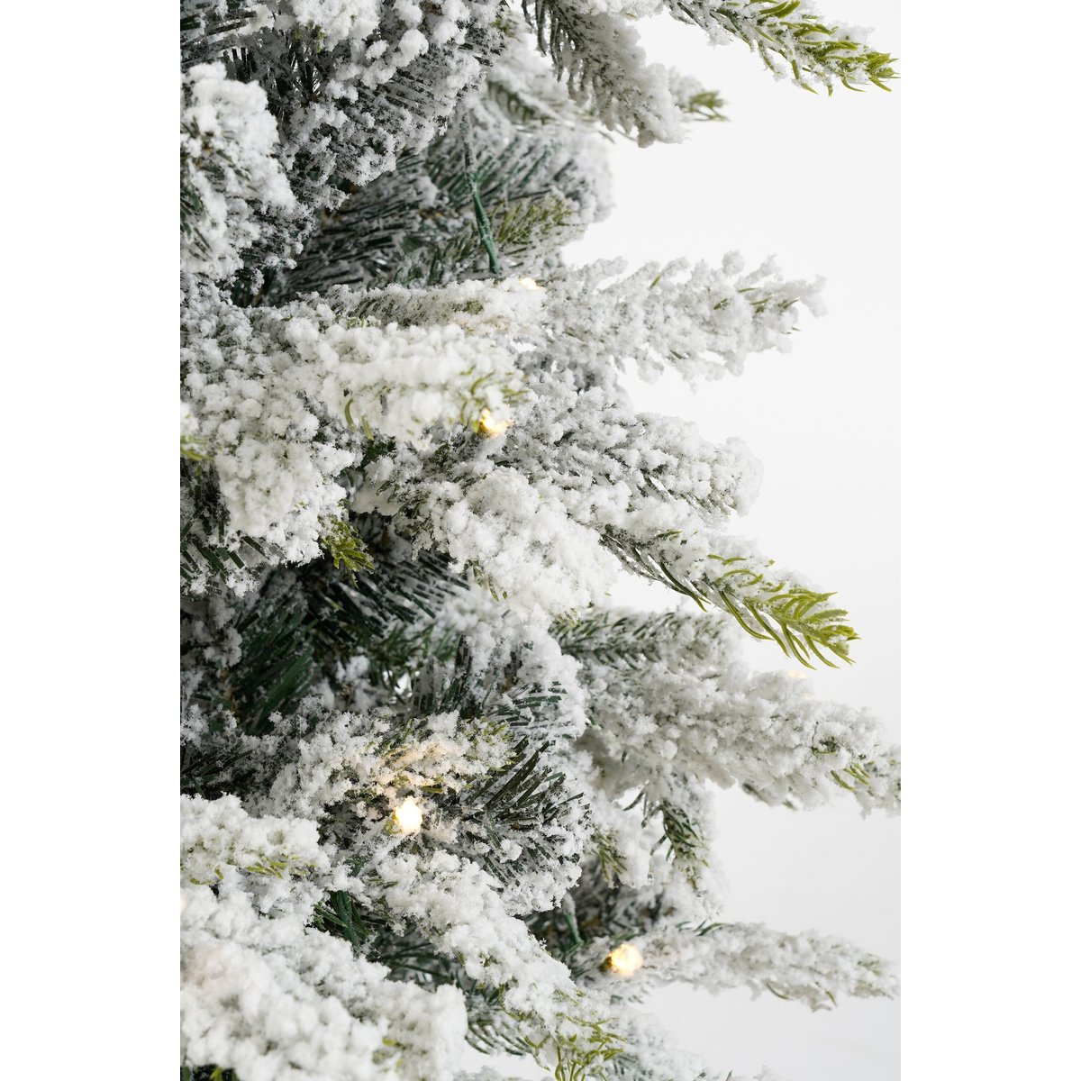 Sapin de Noël artificiel enneigé H90 cm GRIMSHAW blanc chaud, BLACK BOX TREES