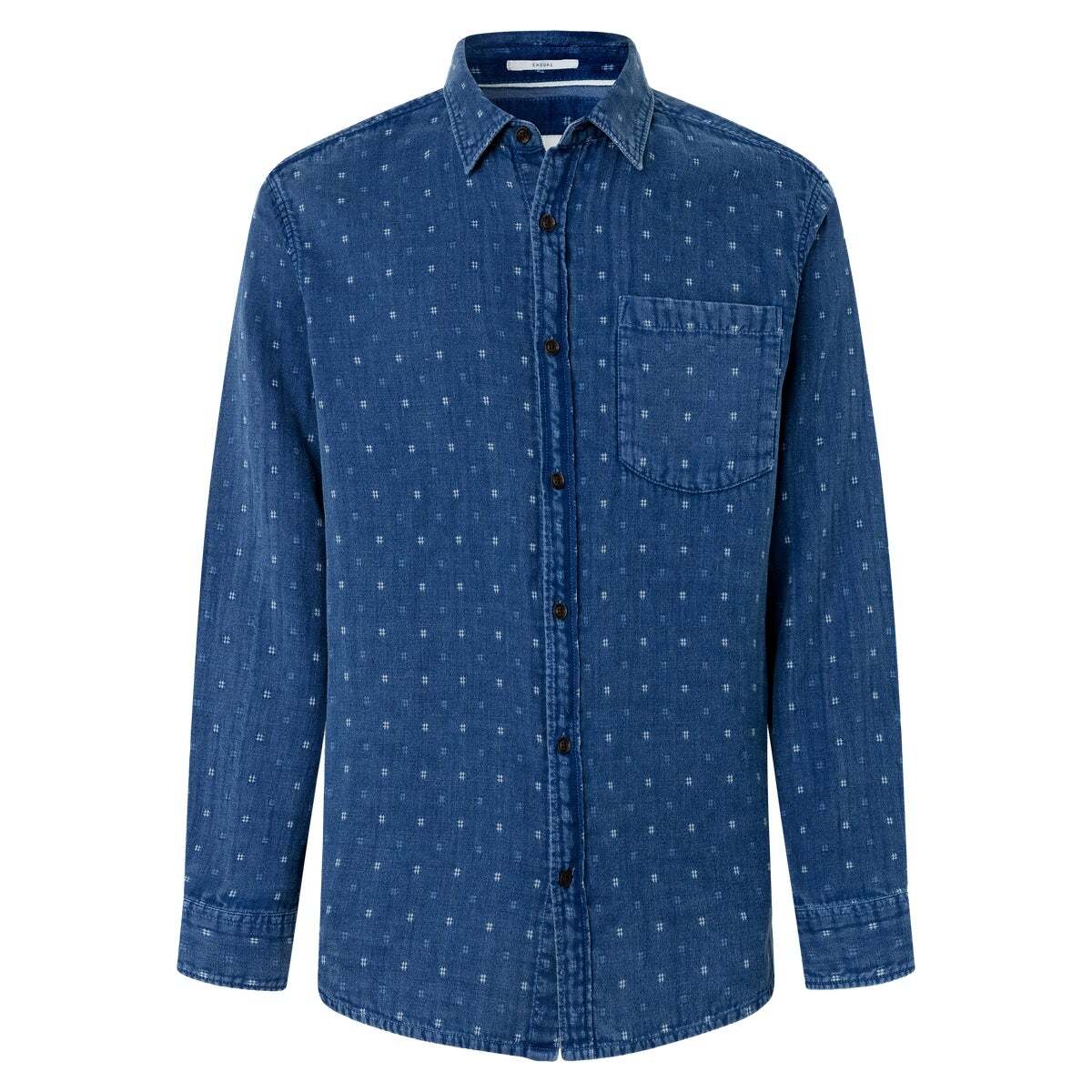 Chemise Coupe Regular À Imprimé Géométrique bleu indigo moyen, PEPE JEANS