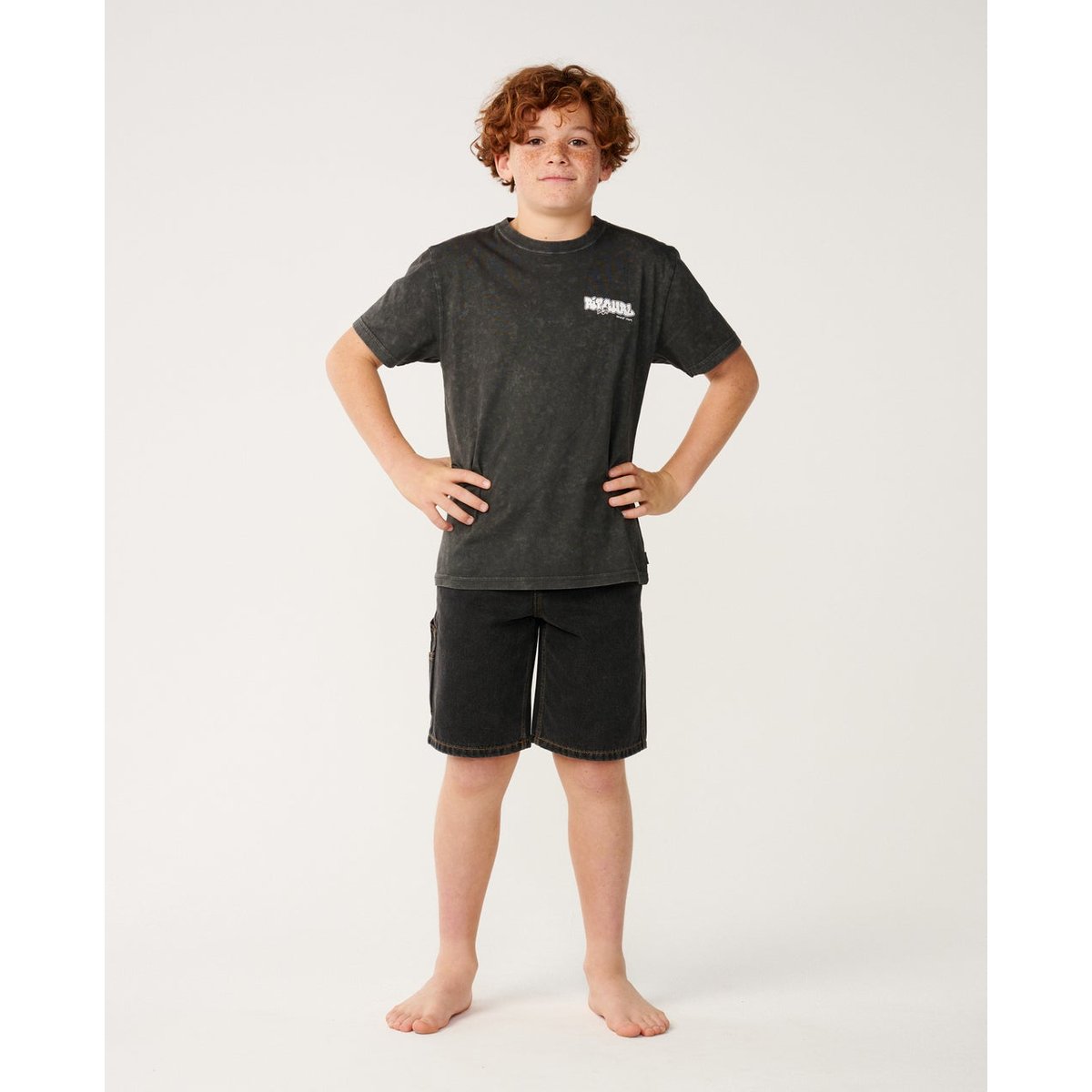 T-shirt enfant SURF Shack Wash washed black, RIP CURL