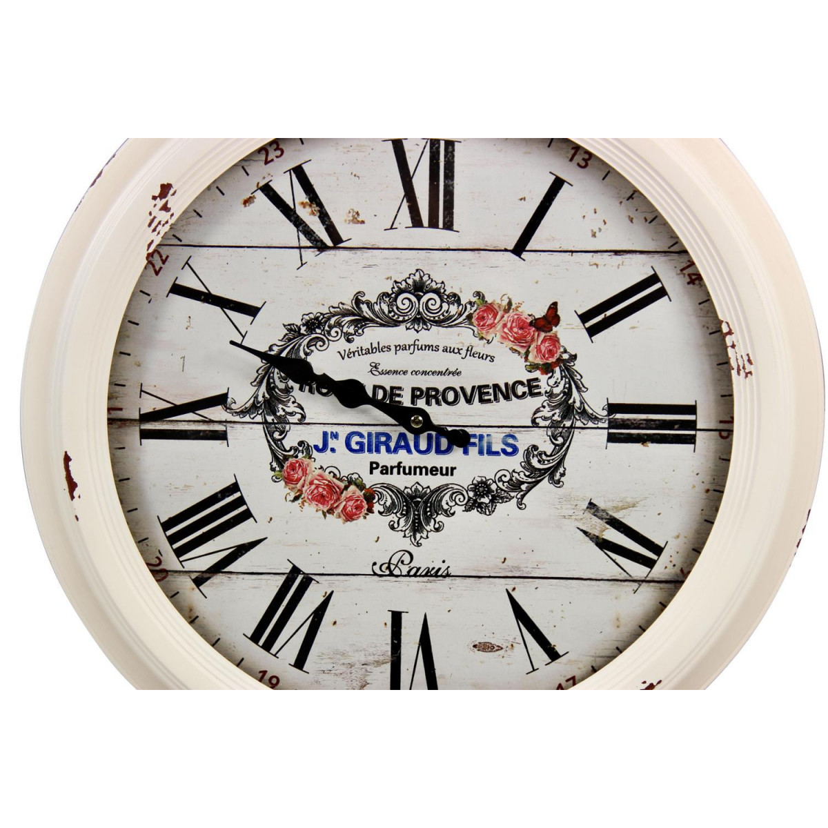 Horloge ancienne murale de provence blanc, DECORATION D’AUTREFOIS