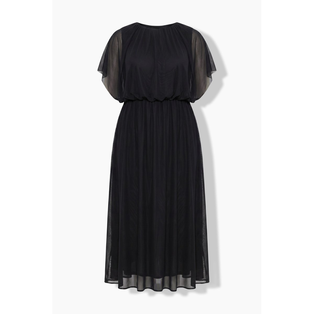 Robe longue sans manches, haut « ballon » noir, ULLA POPKEN