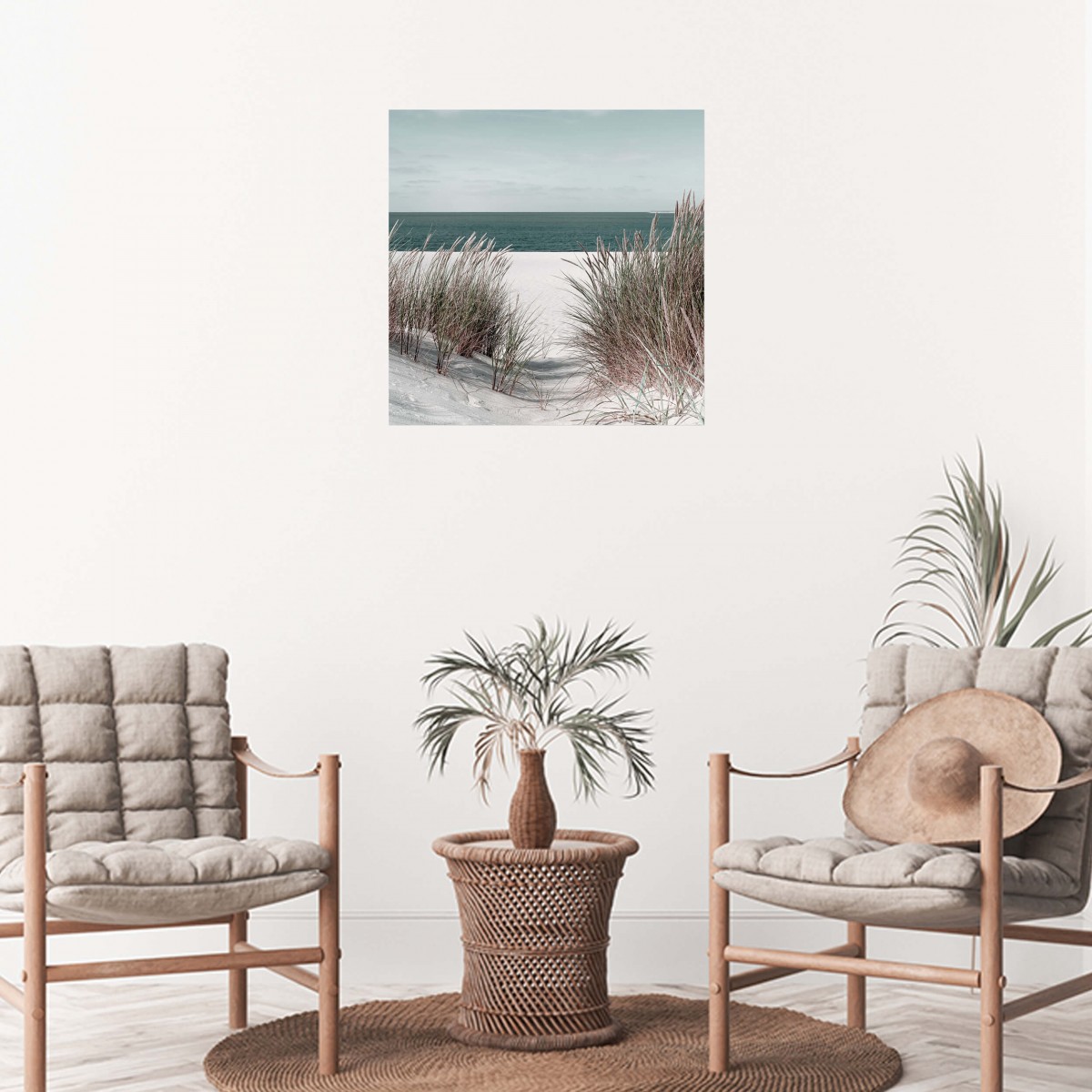 Tableau Mural Plage Et Roseaux PLAGE tableau en verre synthétique, CEANOTHE