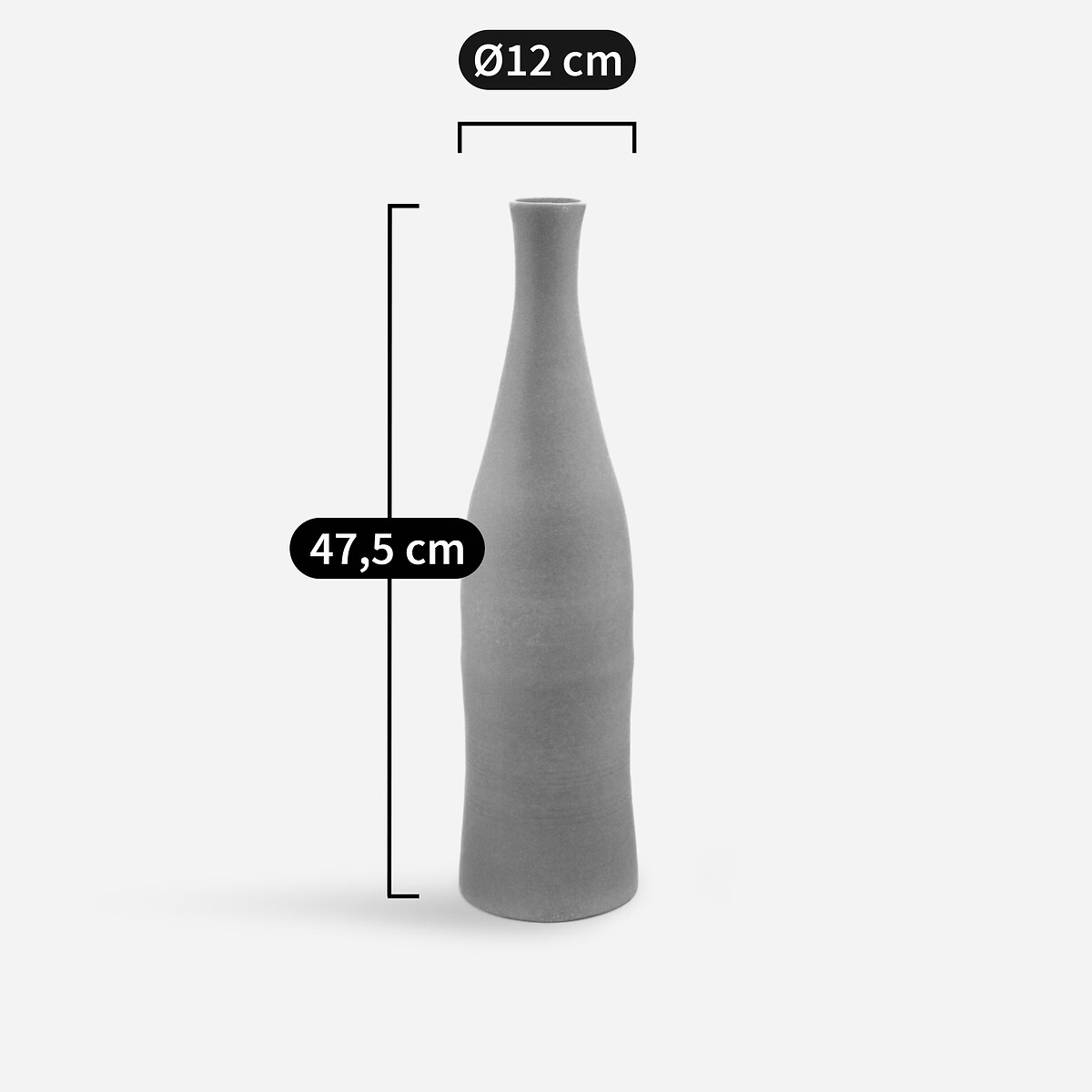 Vaso in ceramica opaca, Paint Bottle grigio, OTTO STUDIO FOR AM.PM