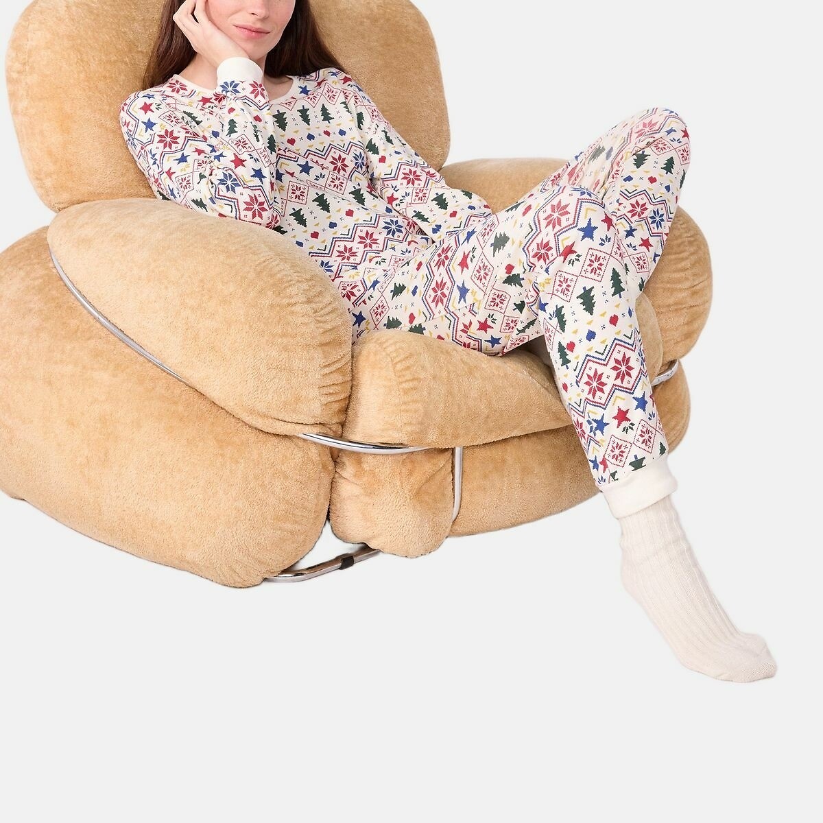 Christmas Print Pyjamas star print, PETIT BATEAU