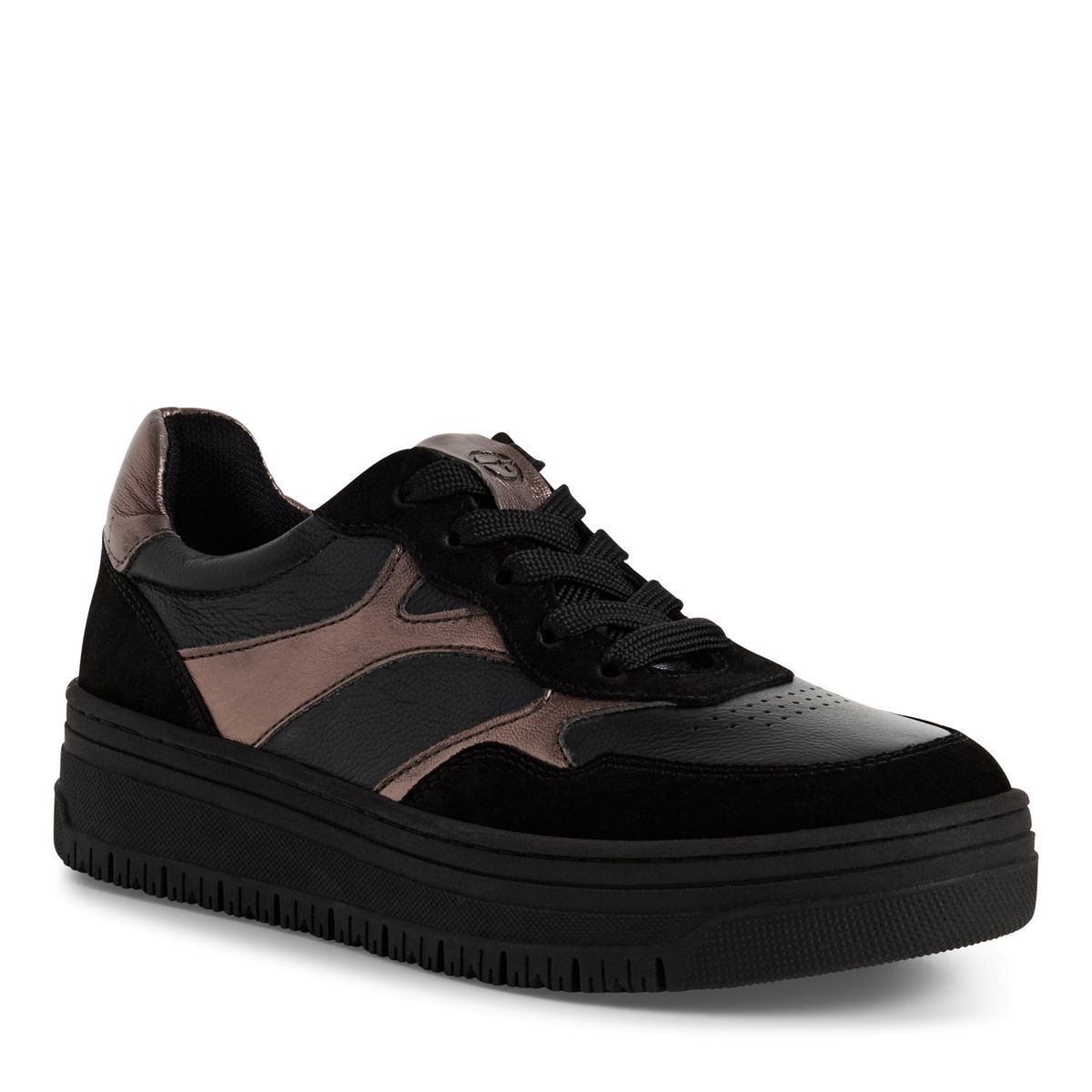 Basket à talon noir combiné, TAMARIS
