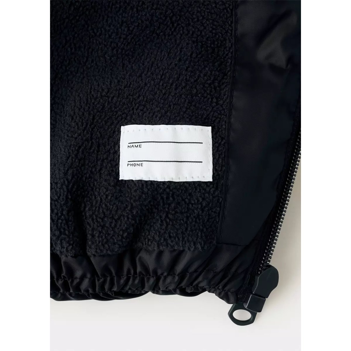 Gilet matelassé à capuche noir, MANGO BABY
