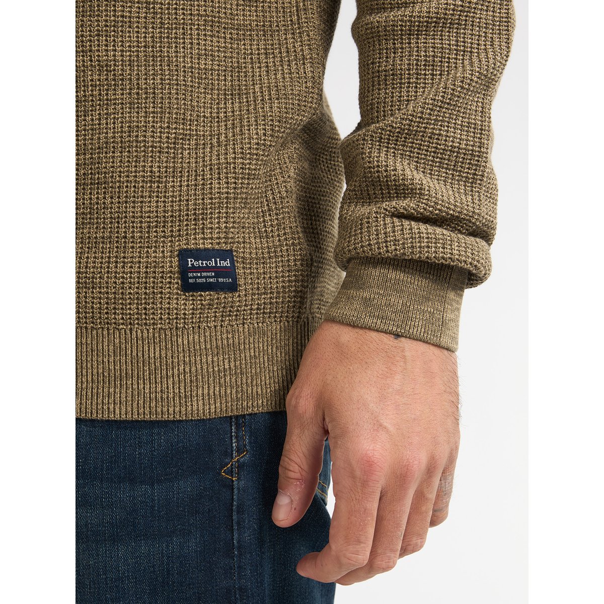 Pull mélangé lincoln marron tan, PETROL INDUSTRIES