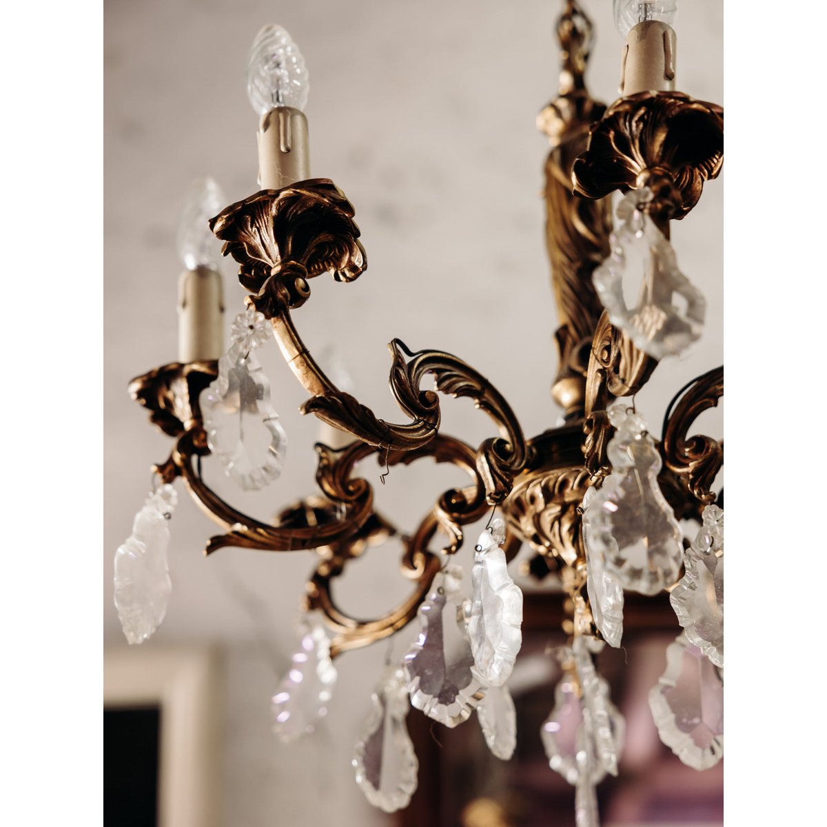 Suspension en cristal au style ancien Sonia N°302 - Bon état transparent, DEBONGOUT