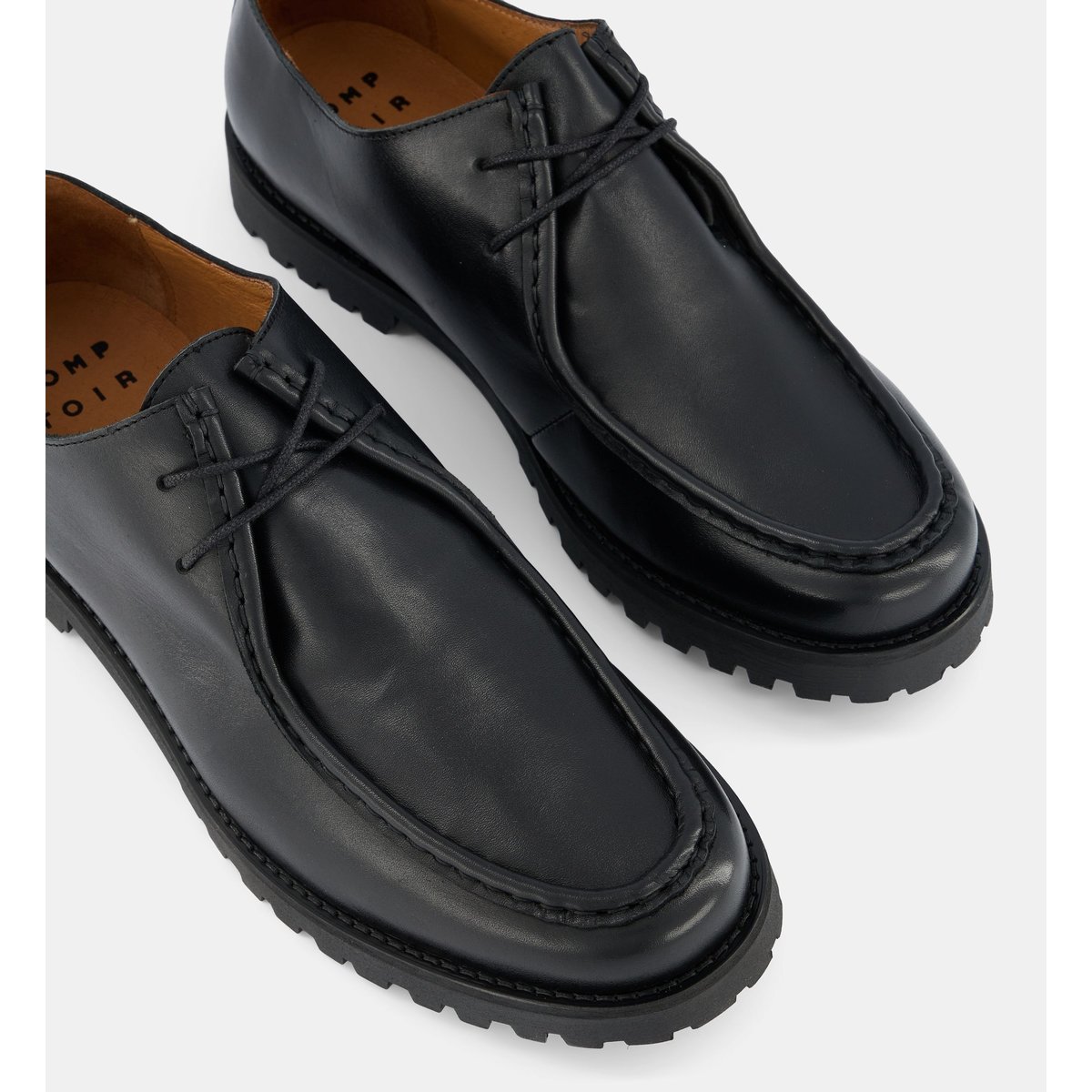 Derbies bout chasse oleon cuir noir, COMPTOIR GL