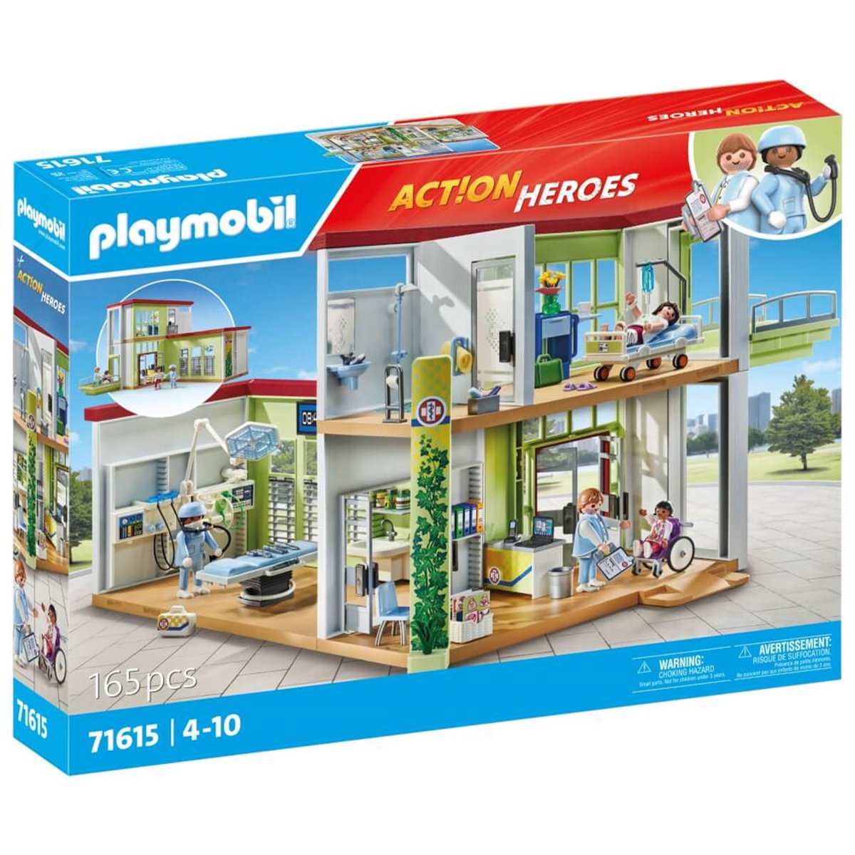 Heroes Hôpital aménagé multicolore, PLAYMOBIL