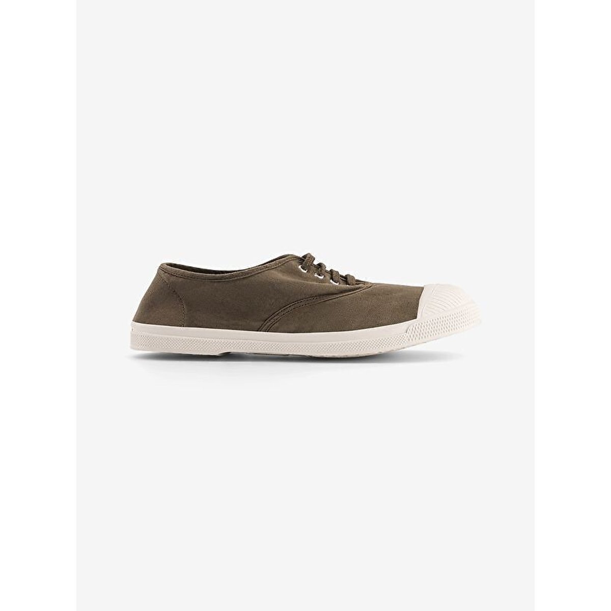 Tennis à lacets kaki, BENSIMON