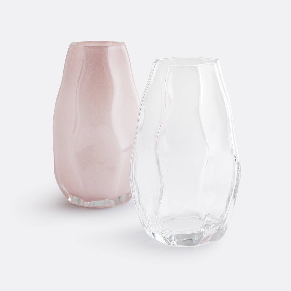 Vase en verre H22 cm, Losie rose, LA REDOUTE INTERIEURS