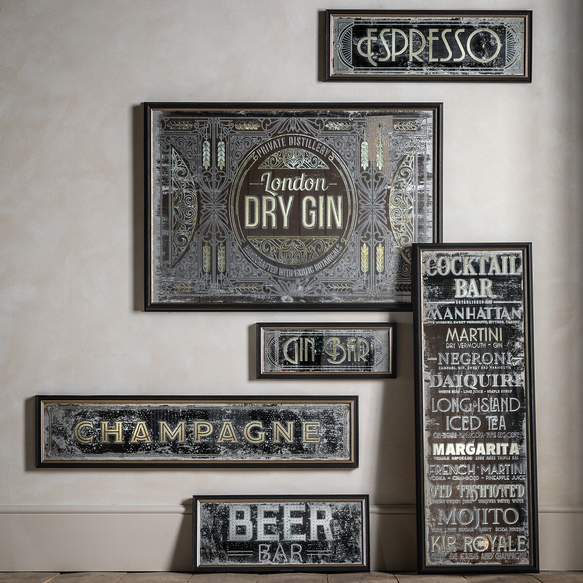 97cm Champagne Mirrored Wall Art brown , ÉDITÉ