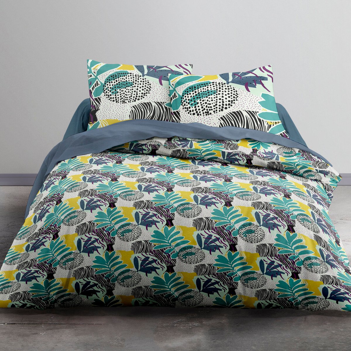 housse de couette avec taie(s) en coton, Ingraa vert, C DESIGN HOME TEXTILE