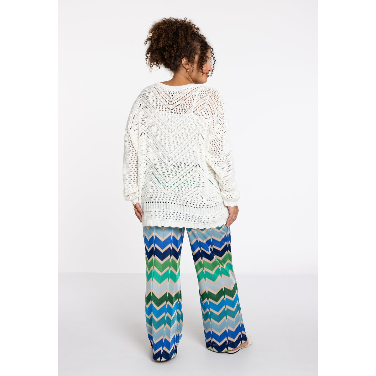 Pantalon imprimée bleu, YOEK