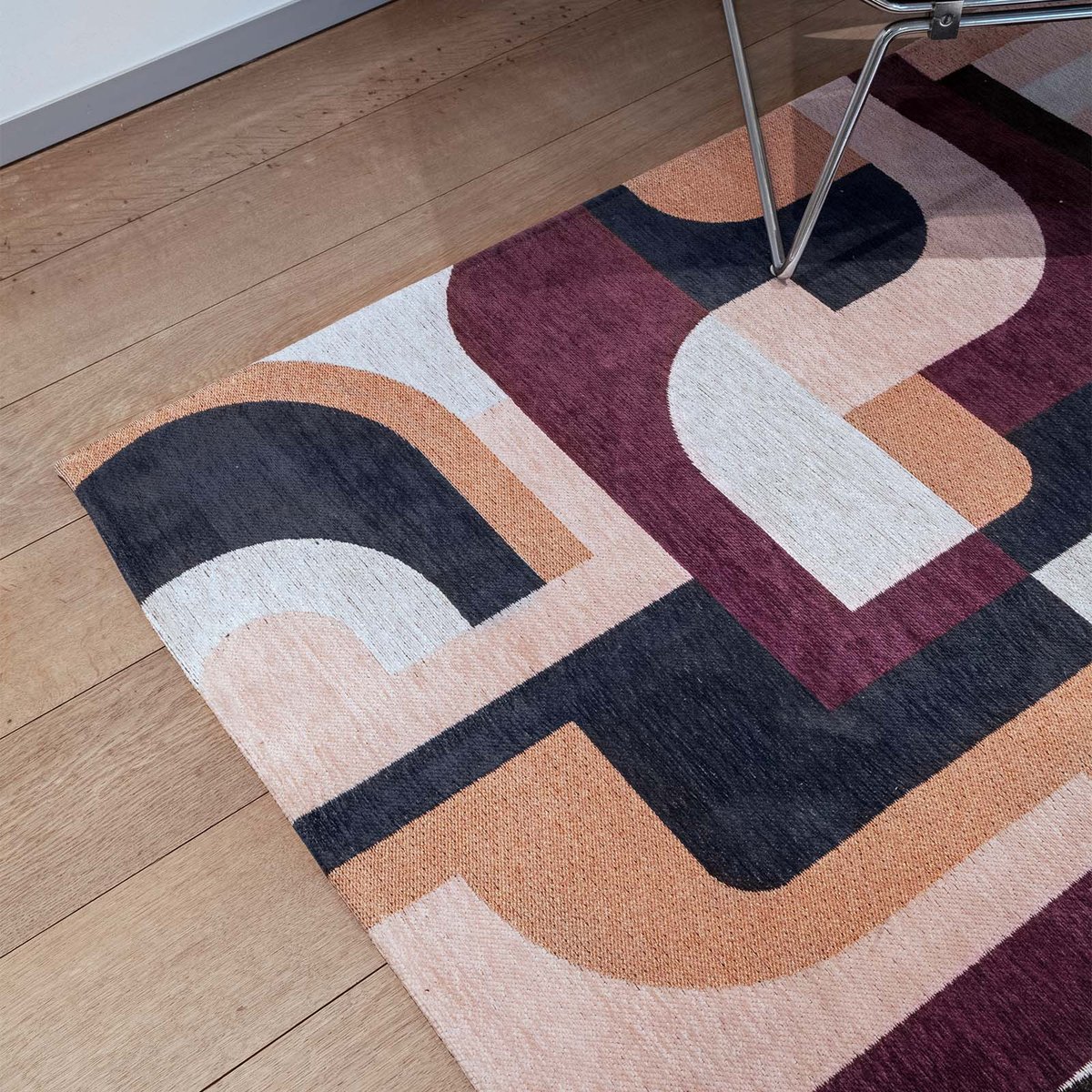 Tapis intérieur/extérieur tissé plat PINK ROCK rose, NOVATREND