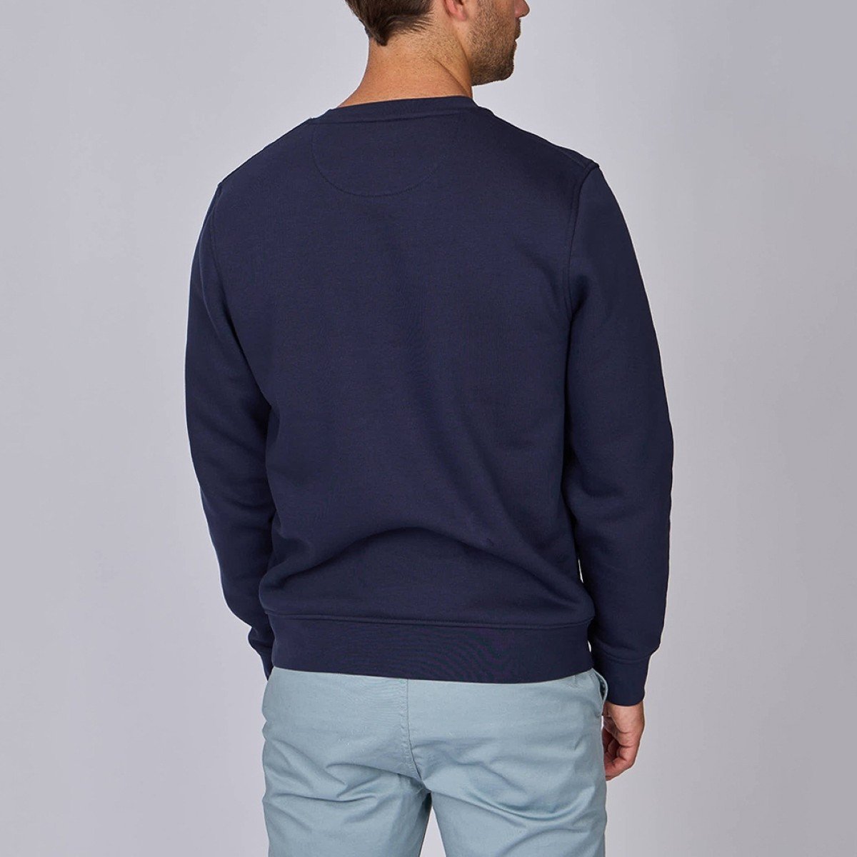 Sweat col rond bleu marine, MISE AU GREEN