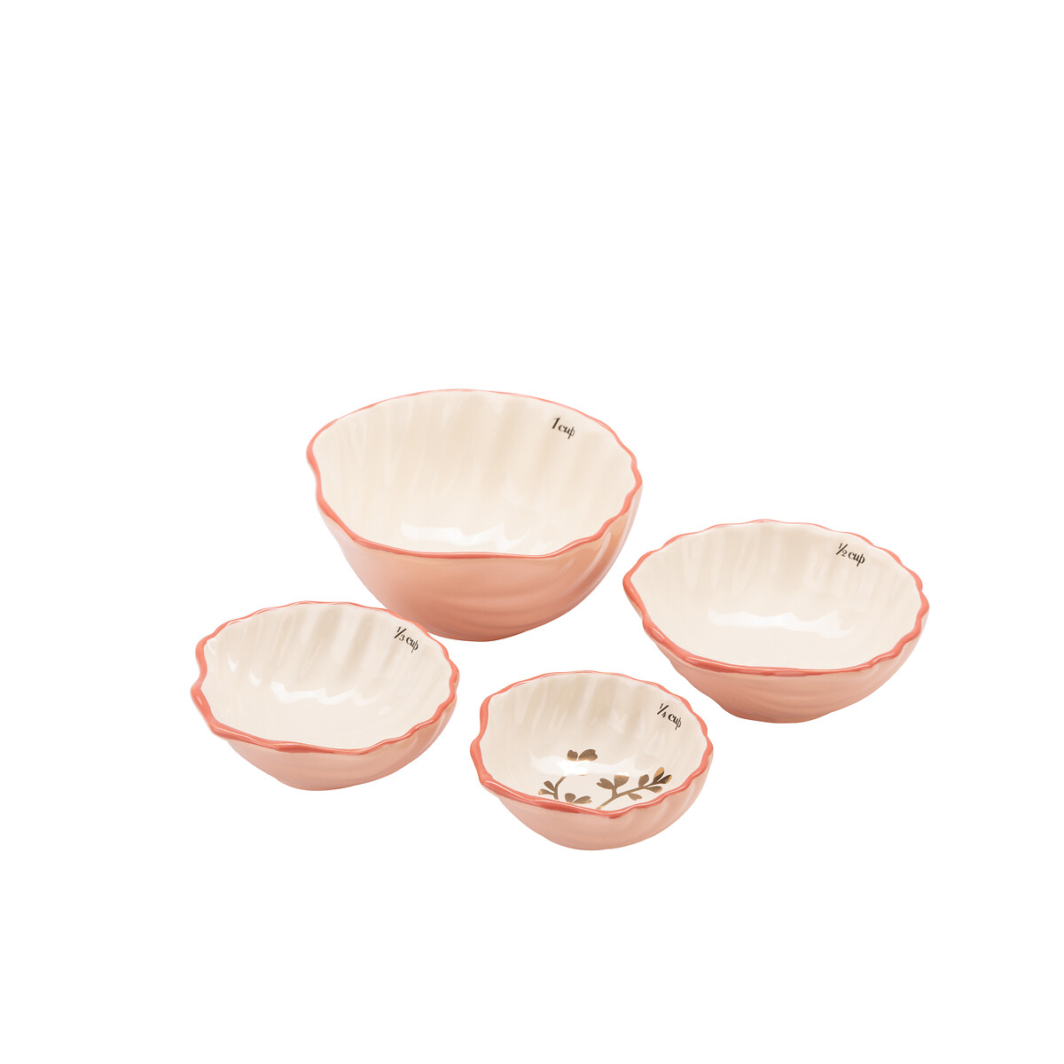 Set of 4 Shell Measuring Cups pink, YVONNE ELLEN