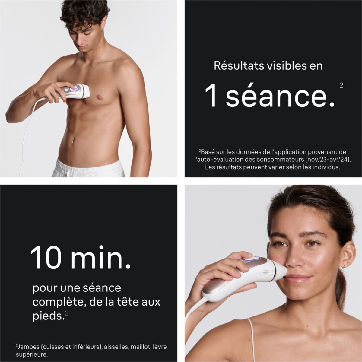 Epilateur lumière pulsée IPL PL7211 Skin i-expert, 2 têtes, 1 rasoir Gillette Venus, 1 pochette rose, BRAUN