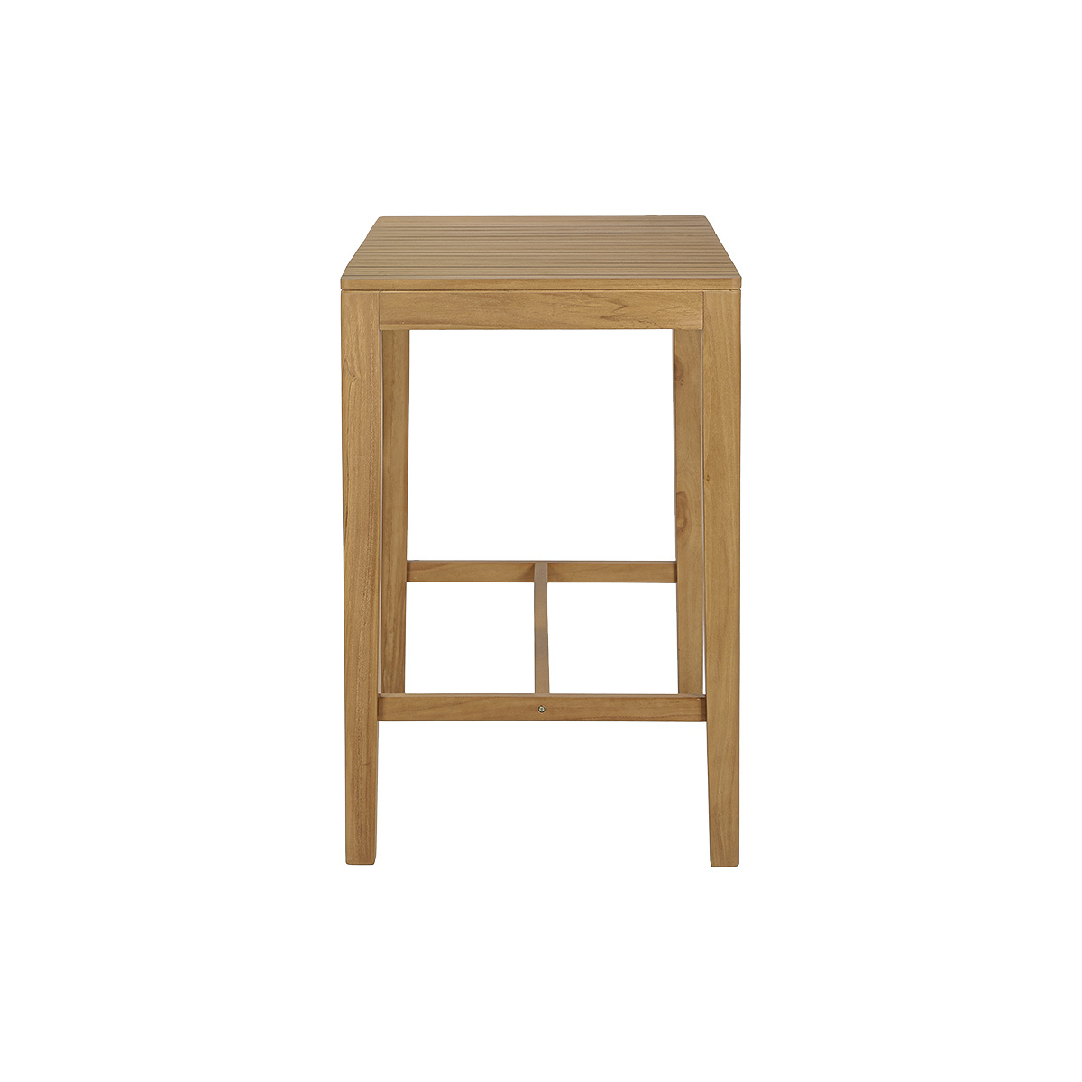 Table haute de jardin rectangulaire en bois teck massif L120 cm GILI couleur unique, MILIBOO