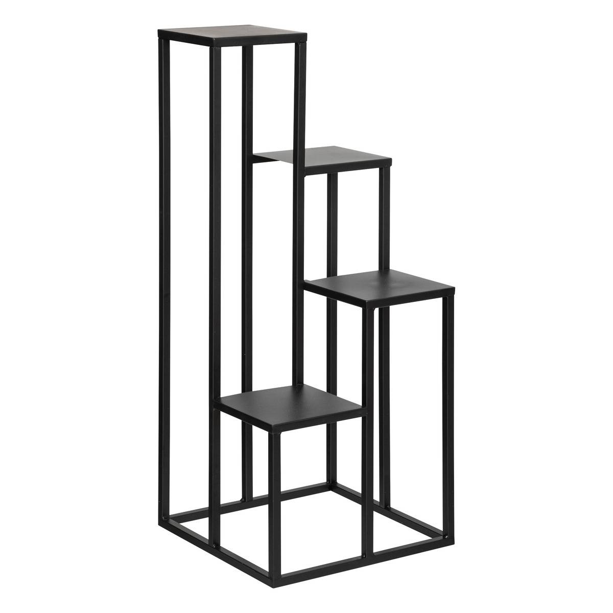 Porte-plante 4 étages en métal WID noir, ATMOSPHERA