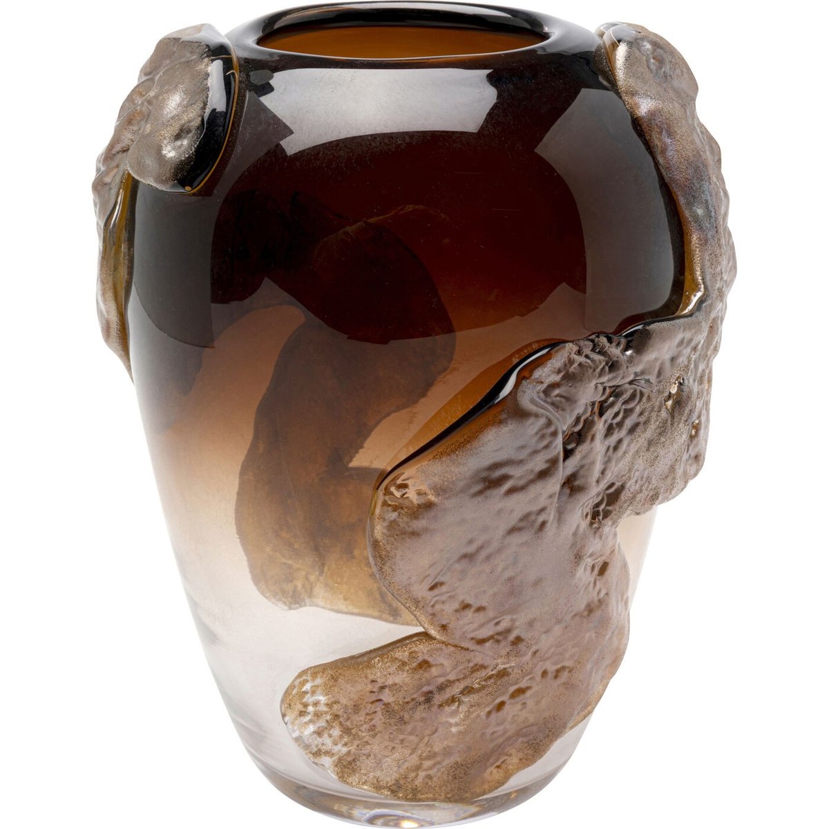 Vase en verre texturé, PICO marron, KARE DESIGN