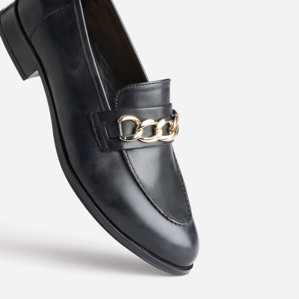 Mocassin en cuir GORGONA noir, ERAM