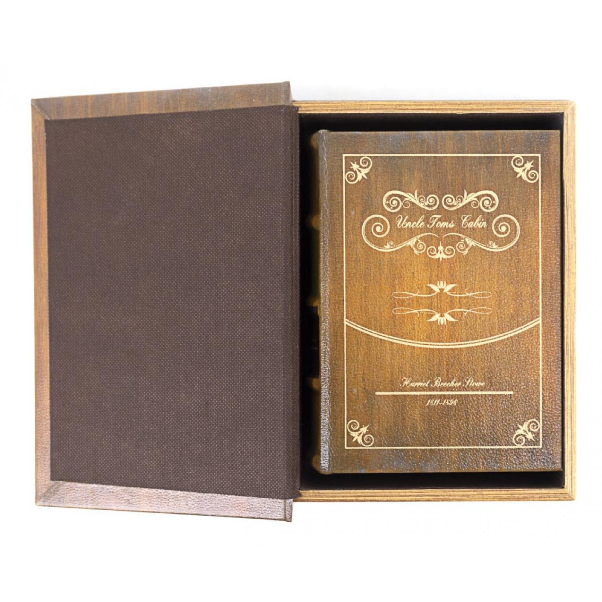 Livre uncle toms cabin beige carton marron, DECORATION D’AUTREFOIS
