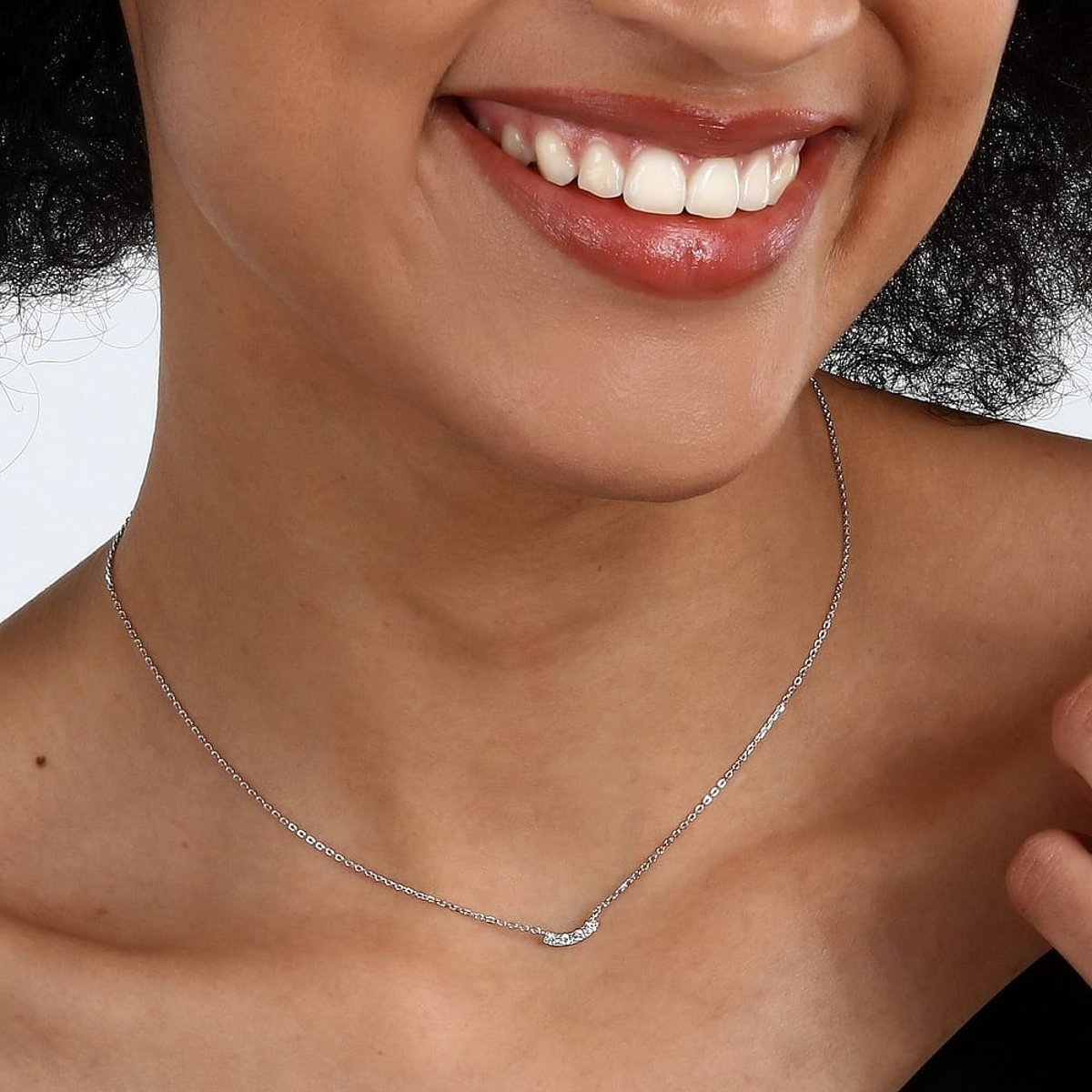 Colliers en Or 375/1000/diamant Synthétique et Diamant synthétique argent, LIVE DIAMOND